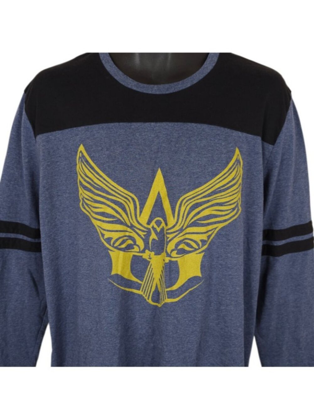 Assassins Creed IV Black Flag T Shirt Mens Size XL Blue Long Sleeve Video Game